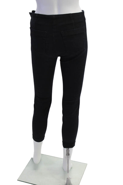 J Brand Womens Dark Wash Skinny Leg Jeans Coat Black Blue Cotton Size 26