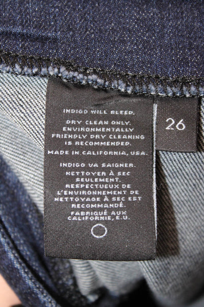J Brand Womens Dark Wash Skinny Leg Jeans Coat Black Blue Cotton Size 26