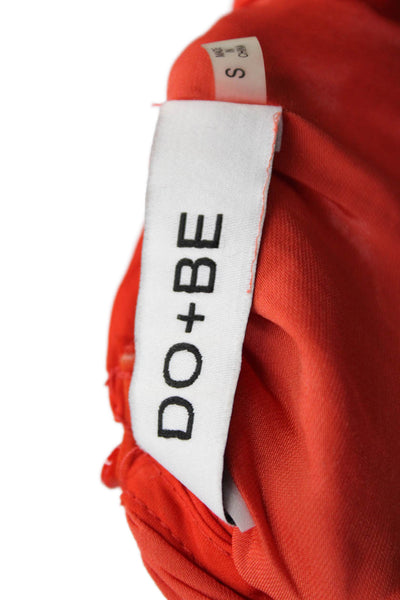 Do + Be Womens Sleeveless Crew Neck Smocked Shift Dress Red Size Small