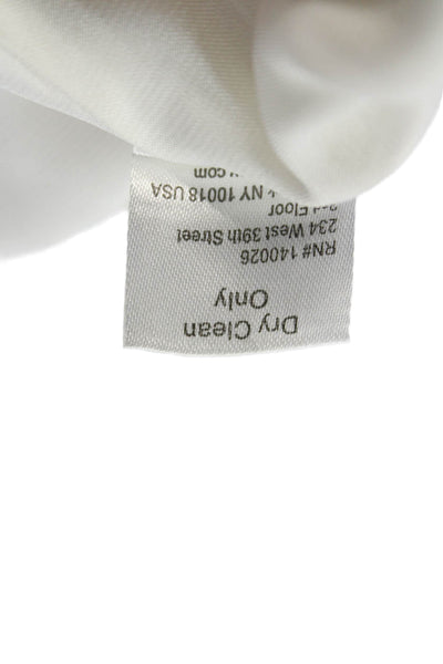 Parker Womens Square Neck Sleeveless Halter Top White Size S