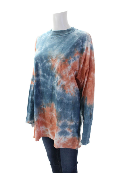 We The Free Womens Cotton Tie Dye Long Sleeve Casual Top Multicolor Size L