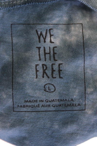 We The Free Womens Cotton Tie Dye Long Sleeve Casual Top Multicolor Size L