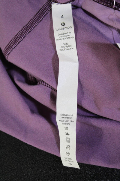 Lululemon Womens Ombre Print Stretch Mid-Rise Ankle Leggings Purple Size 4