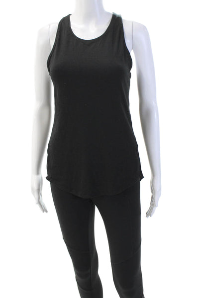 Athleta Womens Scoop Neck Sleeveless Tank Top Legging Set Black Size XS