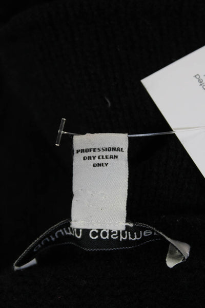 Autumn Cashmere Womens Tie Front Long Sleeves Sweater Black Size Extra Small