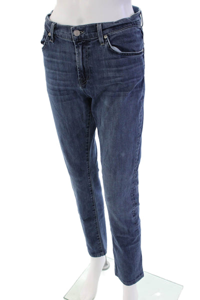 7 For All Mankind Womens Cotton 5 Pocket Mid-Rise Slim Fit Jeans Blue Size 33