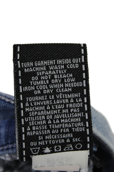 7 For All Mankind Womens Cotton Five Pocket Slim Fit Jeans Light Blue Size 33