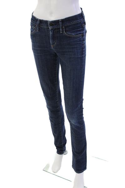 Citizens of Humanity Womens Cotton Blend Mid-Rise Straight Jeans Navy Size 26