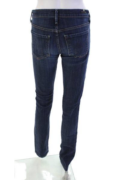 Citizens of Humanity Womens Cotton Blend Mid-Rise Straight Jeans Navy Size 26