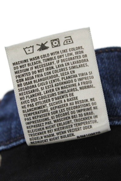 Citizens of Humanity Womens Cotton Blend Mid-Rise Straight Jeans Navy Size 26