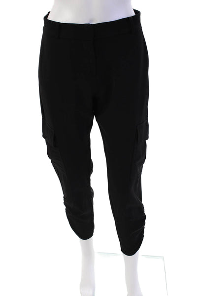 Parker Womens High Rise Zip Up Skinny Leg Cargo Dress Pants Black Size 2