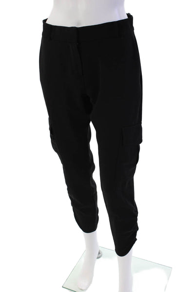 Parker Womens High Rise Zip Up Skinny Leg Cargo Dress Pants Black Size 2