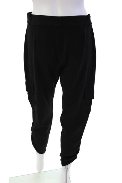 Parker Womens High Rise Zip Up Skinny Leg Cargo Dress Pants Black Size 2