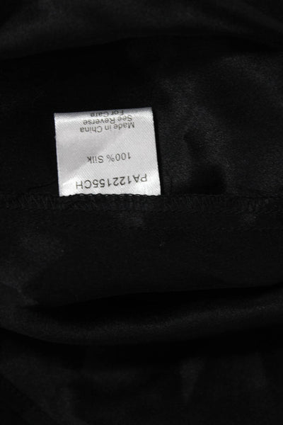 Parker Woimens Silk Chain Detail Sleeveless Halter Neck Blouse Black Size S
