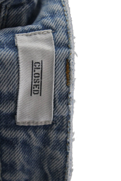 Closed Womens High Rise Light Wash Straight Leg Jeans Blue Cotton Size 24