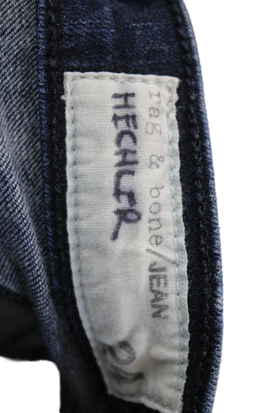 Rag & Bone Jean Womens Cotton Mid Rise Pocketed Capri Skinny Jeans Blue Size 24