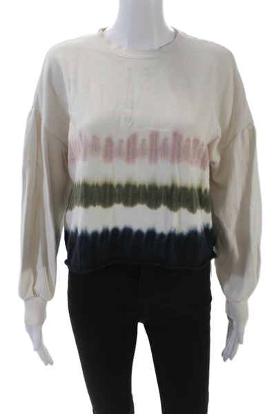 Z Supply Women's Round Neck Long Sleeves Tie Dye Pullover Sweatshirt Size XS