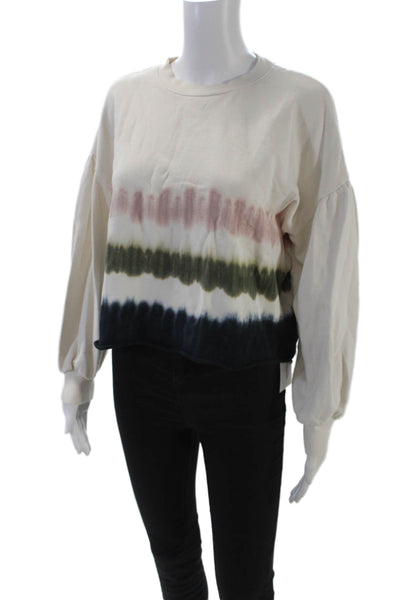 Z Supply Women's Round Neck Long Sleeves Tie Dye Pullover Sweatshirt Size XS