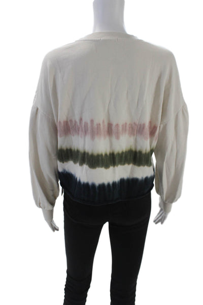 Z Supply Women's Round Neck Long Sleeves Tie Dye Pullover Sweatshirt Size XS