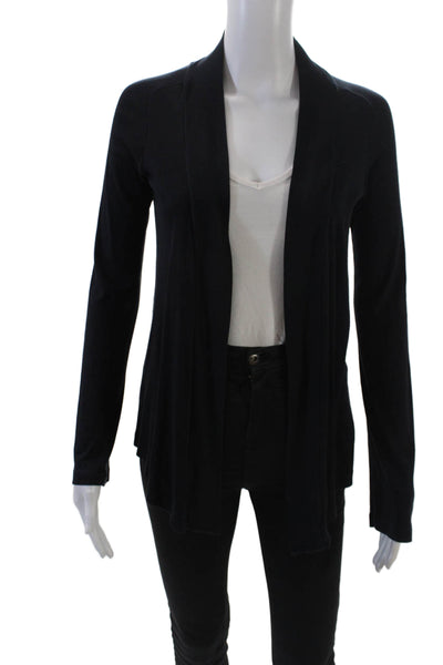 Splendid Women's Long Sleeves Open Front Cardigan Blouse Black Size S