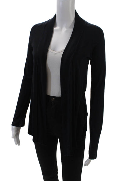 Splendid Women's Long Sleeves Open Front Cardigan Blouse Black Size S