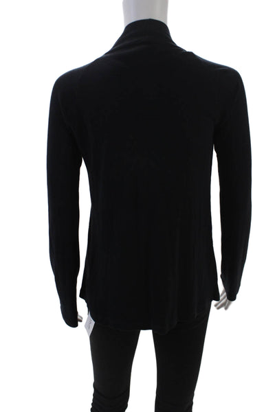 Splendid Women's Long Sleeves Open Front Cardigan Blouse Black Size S