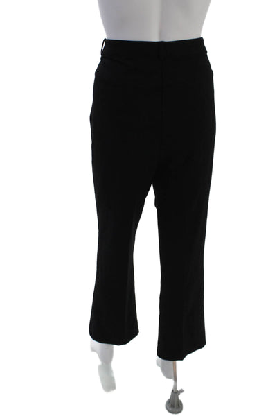 Kobi Halperin Womens Zippered High-Waisted Straight Pants Black Size L