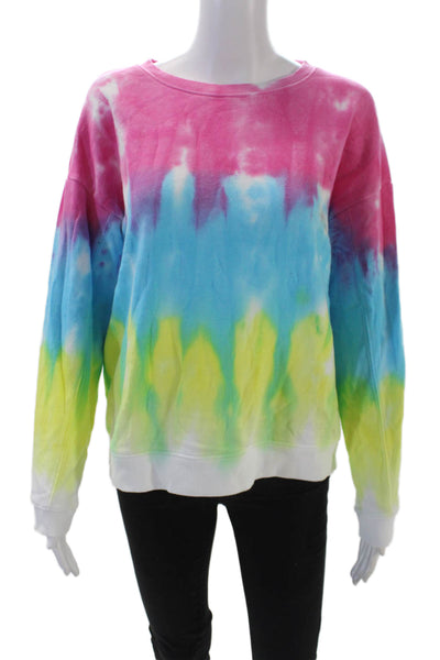 Generation Love Womens Cotton Crew Neck Tie Dye Sweatshirt Multicolor Size S