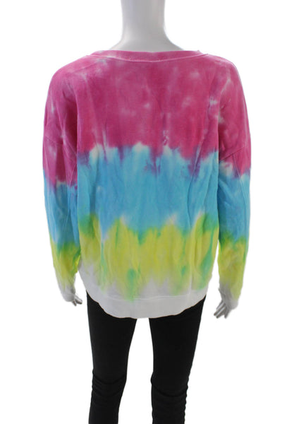 Generation Love Womens Cotton Crew Neck Tie Dye Sweatshirt Multicolor Size S