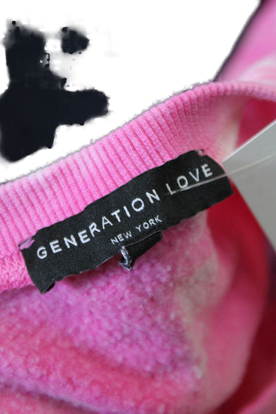 Generation Love Womens Cotton Crew Neck Tie Dye Sweatshirt Multicolor Size S