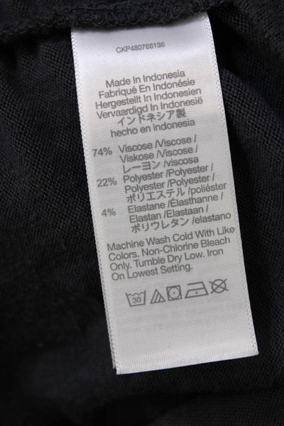 Madewell Womens Ruched Round Neck Long Sleeve Pullover T-Shirt Top Gray Size XS
