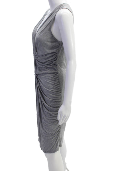 Ted Baker London Womens Sleeveless V Neck Knit Shift Dress Gray Size 2