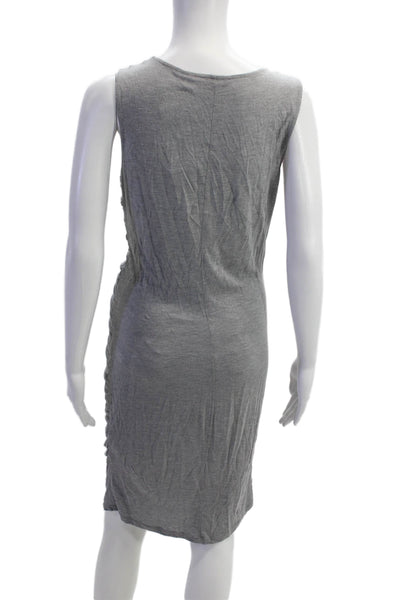 Ted Baker London Womens Sleeveless V Neck Knit Shift Dress Gray Size 2