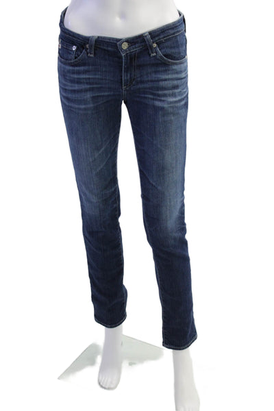 AG Adriano Goldschmied Womens Stilt Cigarette Leg jeans Blue Cotton Size 26