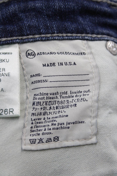 AG Adriano Goldschmied Womens Stilt Cigarette Leg jeans Blue Cotton Size 26