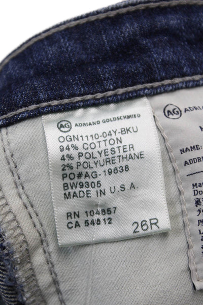 AG Adriano Goldschmied Womens Stilt Cigarette Leg jeans Blue Cotton Size 26