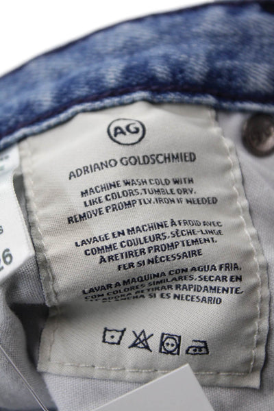 AG Adriano Goldschmied Womens The Jodi Crop Jeans Blue Cotton Size 26