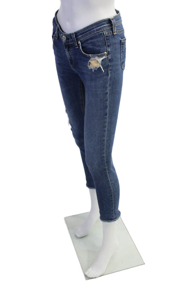 Rag & Bone Jean Womens La Paz Wash Skinny Leg Jeans Blue Cotton Size 26