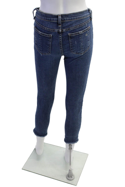 Rag & Bone Jean Womens La Paz Wash Skinny Leg Jeans Blue Cotton Size 26