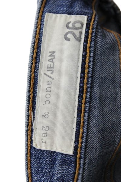 Rag & Bone Jean Womens La Paz Wash Skinny Leg Jeans Blue Cotton Size 26