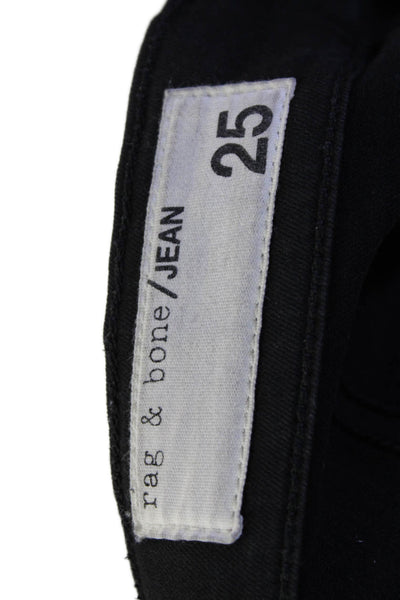 Rag & Bone Jean Womens High Rise Ankle Skinny Leg Jeans Pants Black Cotton Size