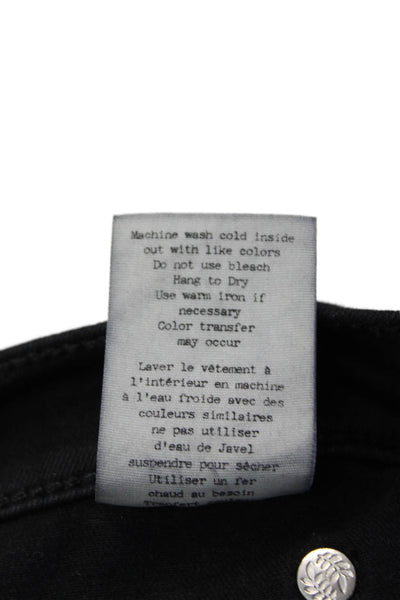 Rag & Bone Jean Womens High Rise Ankle Skinny Leg Jeans Pants Black Cotton Size