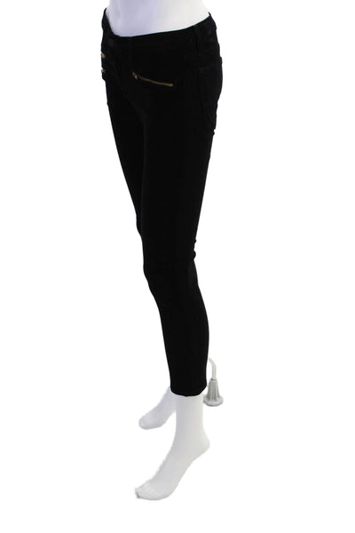 AG Adriano Goldschmied Womens The Moto Stevie Ankle Pants Black Size 26