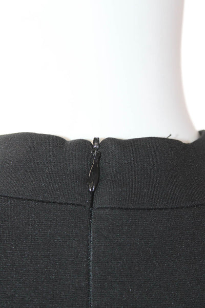 Design Lab Womens Long Sleeve Zip Up One Shoulder Pencil Dress Black Size XS