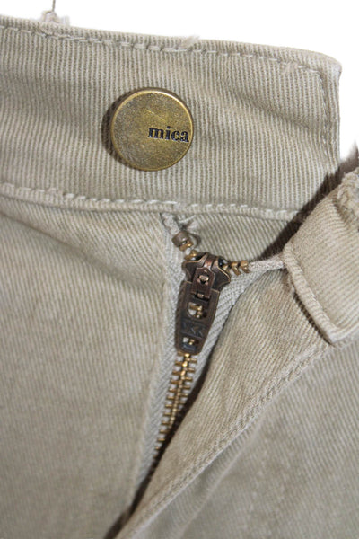Mica Womens High Waisted Wide Leg Cargo Pants Green Size 24