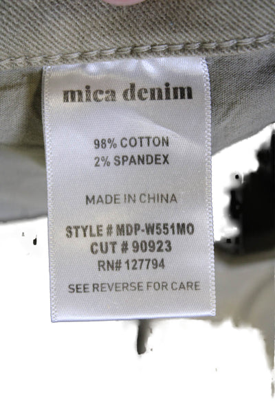 Mica Womens High Waisted Wide Leg Cargo Pants Green Size 24