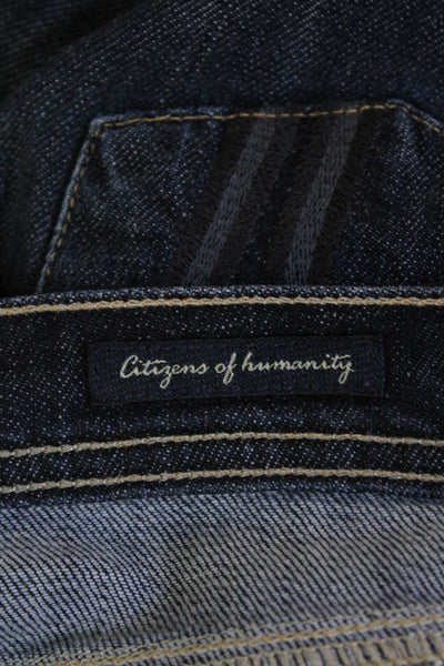 Citizens of Humanity Womens Cotton Dark Wash Straight Leg Jeans Navy Size 27