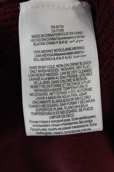 BCBGMAXAZRIA Womens Sleeveless Turtleneck Tunic Sweater Red Wool Size XS