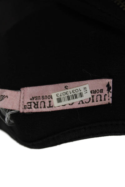 Juicy Couture Womens Back Zip Scoop Neck Pleated Mini Dress Black Size Small