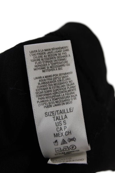 Juicy Couture Womens Back Zip Scoop Neck Pleated Mini Dress Black Size Small